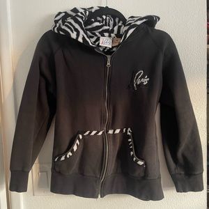 Paris zebra print hoodie
